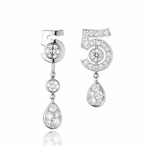 Elegant Silver Drop CC Earrings 3 in 1 Earrings Party Earrings Gift for Her